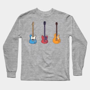 Classic Guitar Illustration Long Sleeve T-Shirt